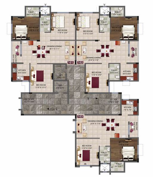 Floor Plan 3 Vaishno Green